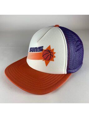 Phoenix Suns NBA Purple White Orange Sportique Foam Snapback Trucker Hat